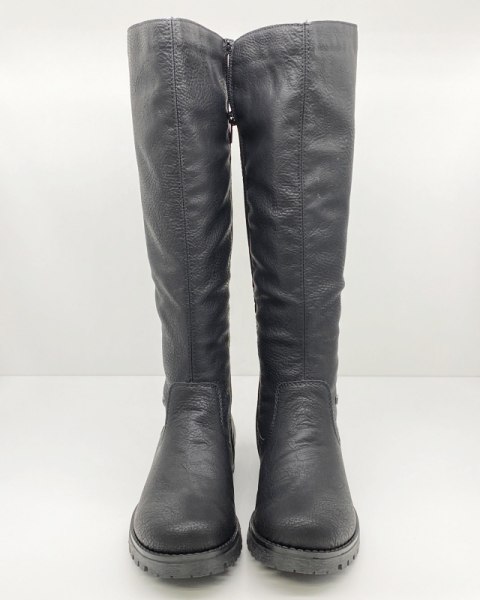 Kozaki na szeroką łydkę Rieker 78554-00, tęgość G - obuwie